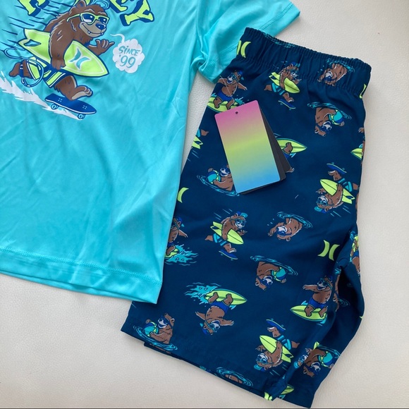 Hurley Neon Surf 🏄 cute shorts set 2227 - Picture 3 of 5